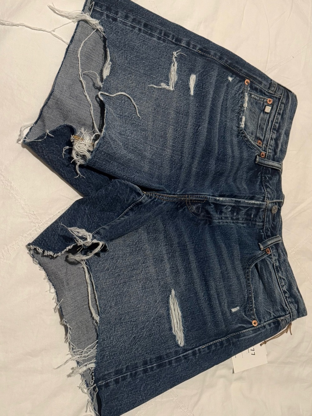 AE77 Premium Classic Long Denim Shorts